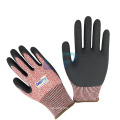 HPPE Cut Resistant Gloves With Sandy Nitrile  A6 Cut